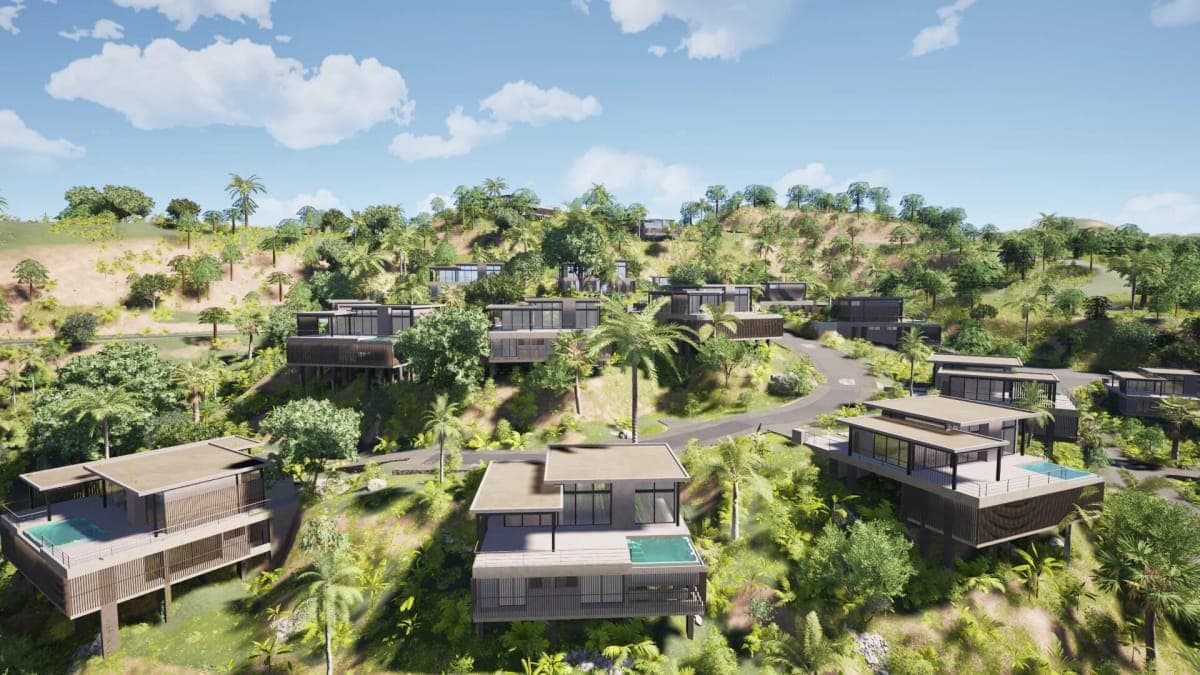 Aerial view of the Sienna Terrenas master plan in Las Terrenas
