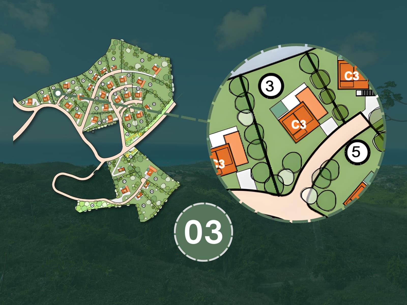 Sienna Terrenas Lot 3 - 3 bedroom villa option with Ocean Premium view, 1,021 sqm