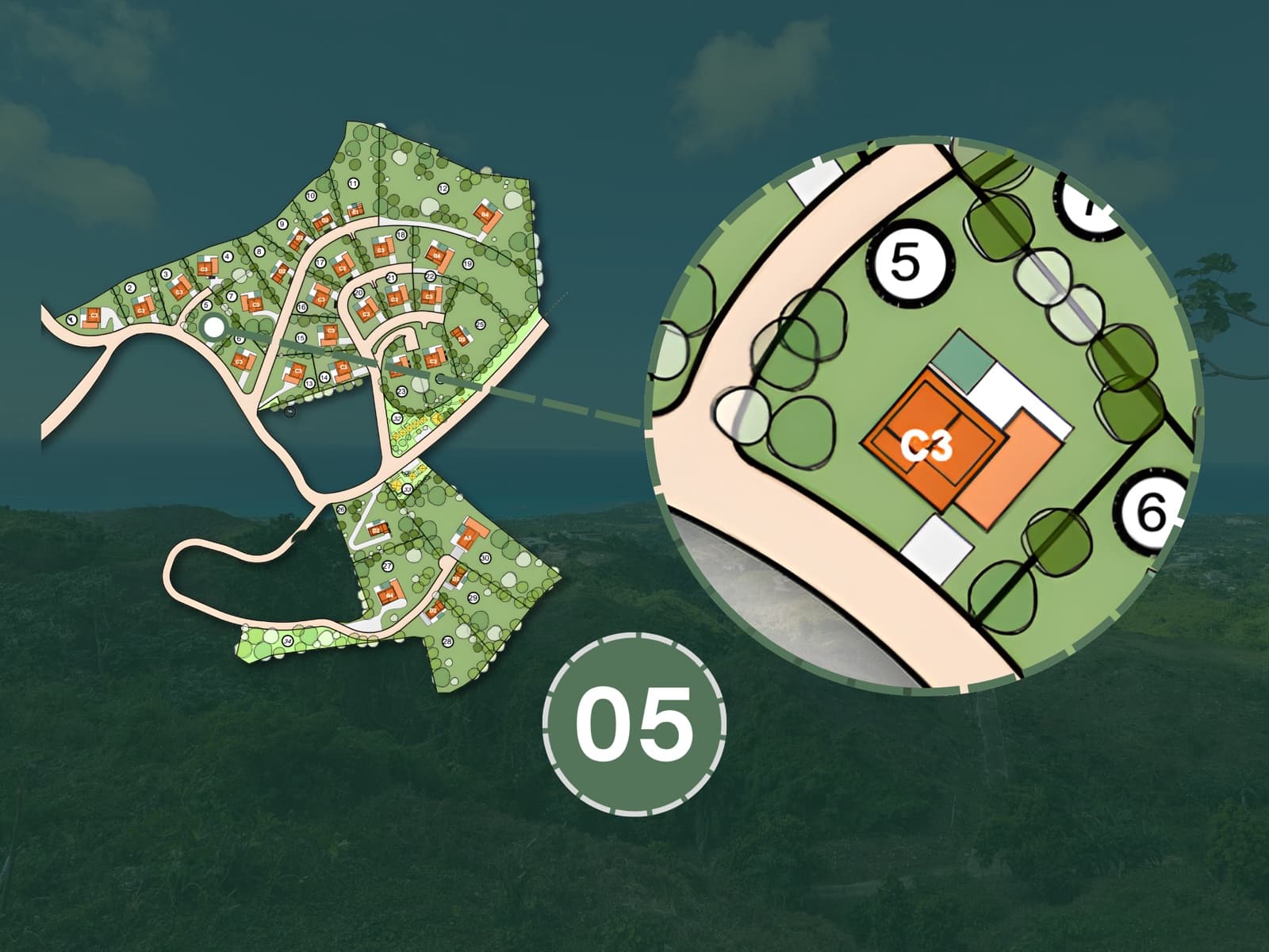 Sienna Terrenas Terrain 5 - option de villa de 3 chambres avec vue Ocean Standard, 1,080 m²