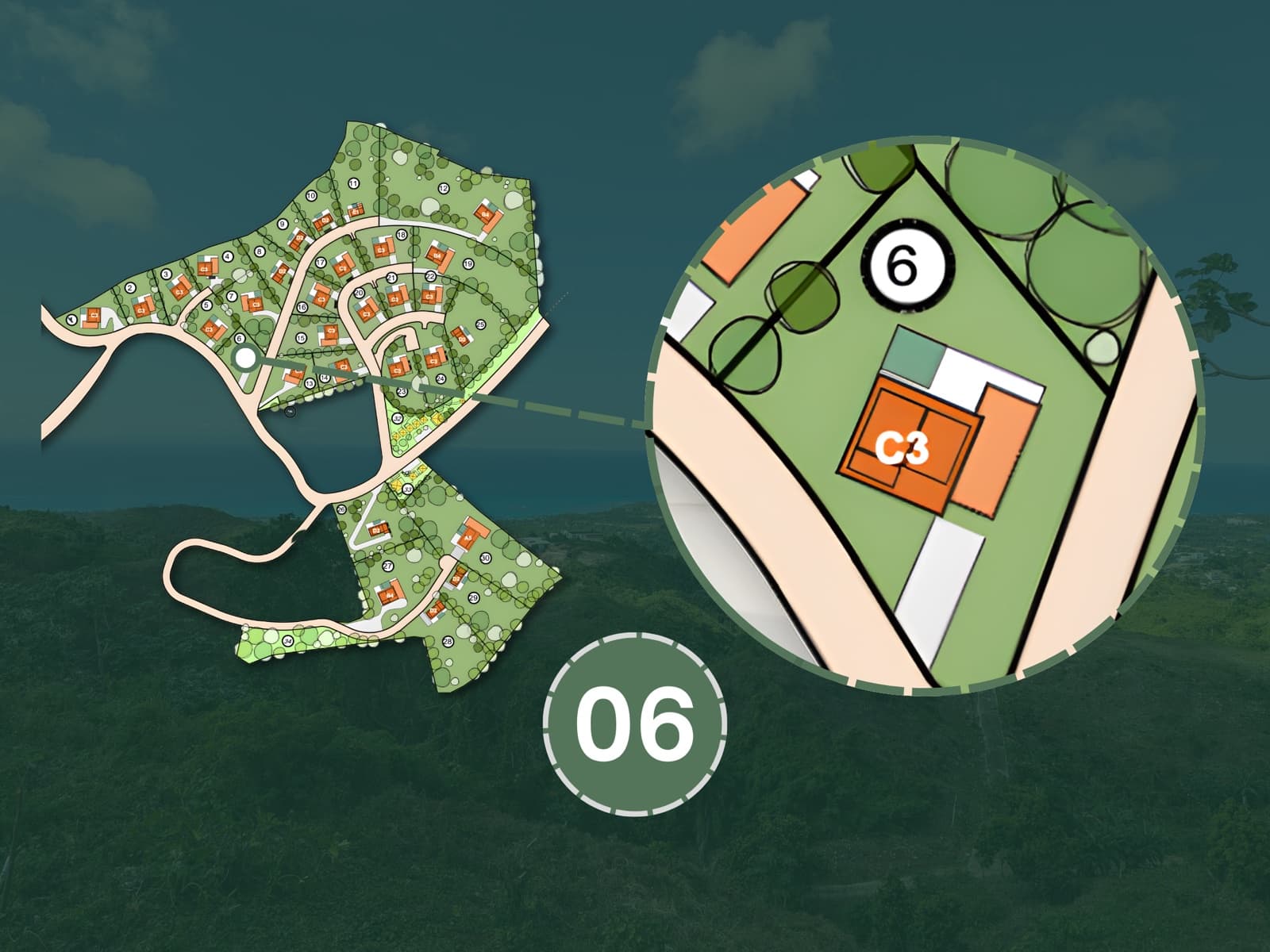 Sienna Terrenas Lot 6 - 3 bedroom villa option with Ocean Standard view, 1,033 sqm