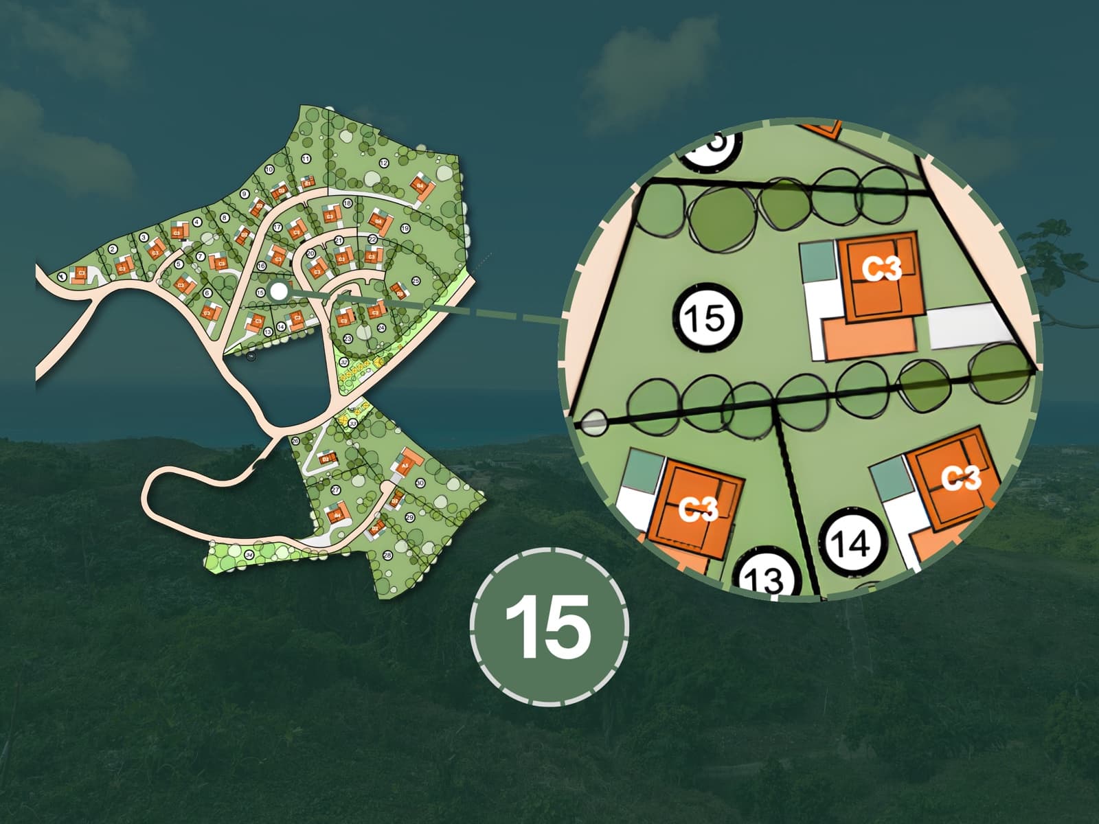 Sienna Terrenas Lot 15 - 3 bedroom villa option with Ocean Premium view, 1,347 sqm