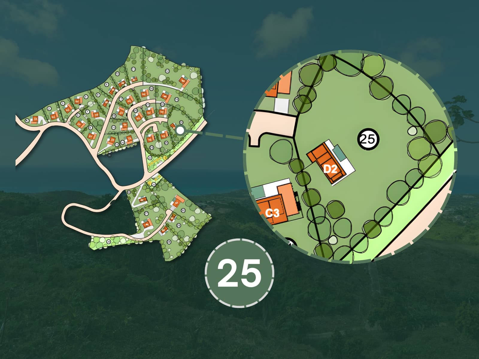 Sienna Terrenas Lot 25 - 2 bedroom villa option with Ocean Discount view, 2,468 sqm
