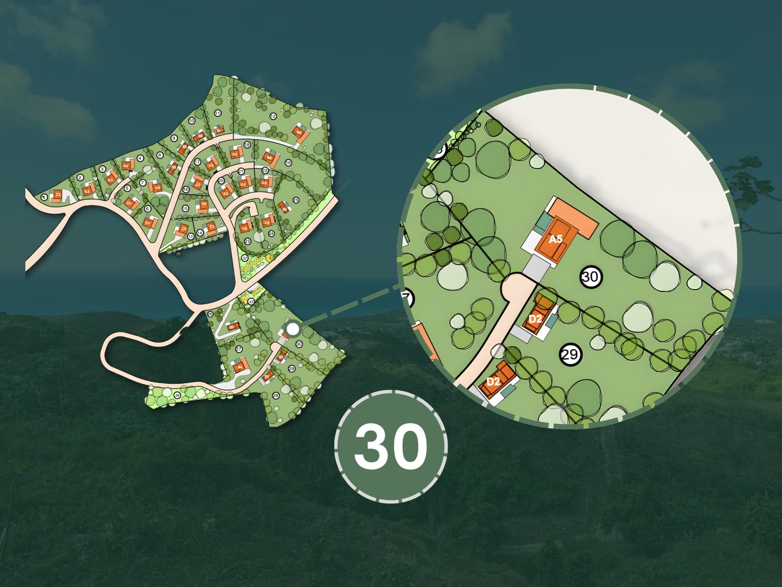 Sienna Terrenas Terrain 30 - option de villa de 5 chambres avec vue Ocean Discount, 4,837 m²