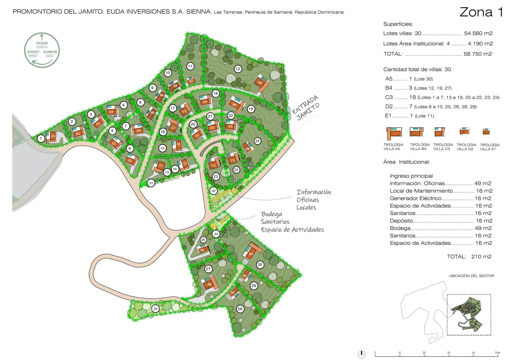 Plan de masse de Zone 1