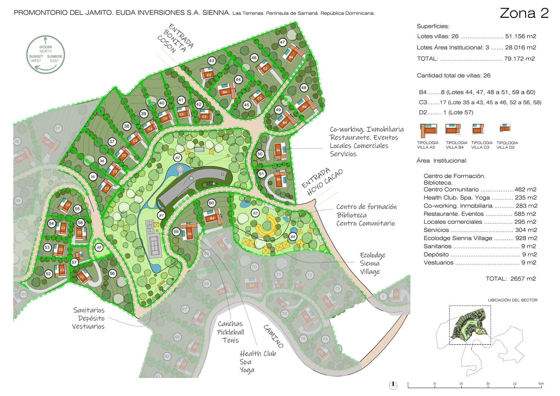 Plano de sitio de Zona 2 — El Núcleo Comunitario