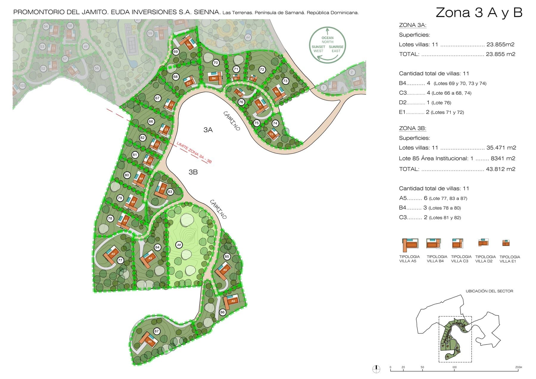 Plano de sitio de Zona 3 — El Barrio de las Fincas